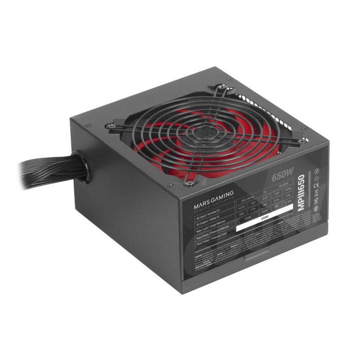 Mars Gaming MPIII650 650W Negro y Rojo